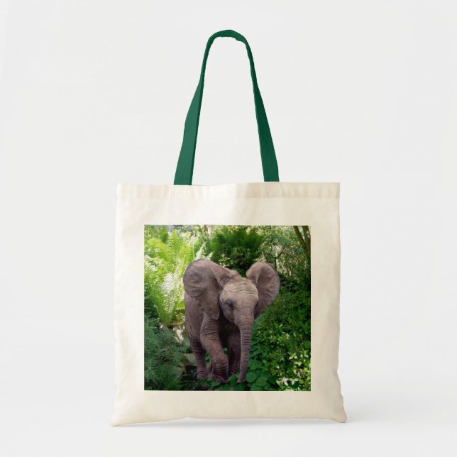 Bolso De Tela Elefante y selva (Frente)