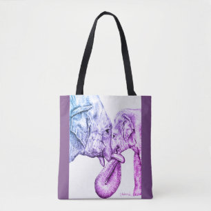 Bolso De Tela Elefantes