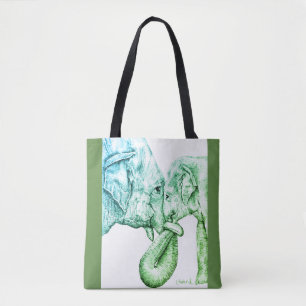Bolso De Tela Elefantes