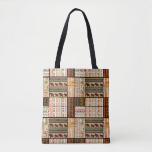 Bolso De Tela Elefantes africanos de patchwork: Textura fundamen