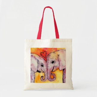 Bolso De Tela Elefantes en amor