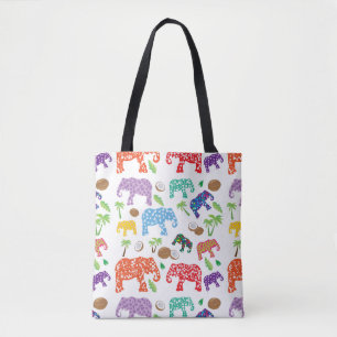 Bolso De Tela Elefantes tropicales