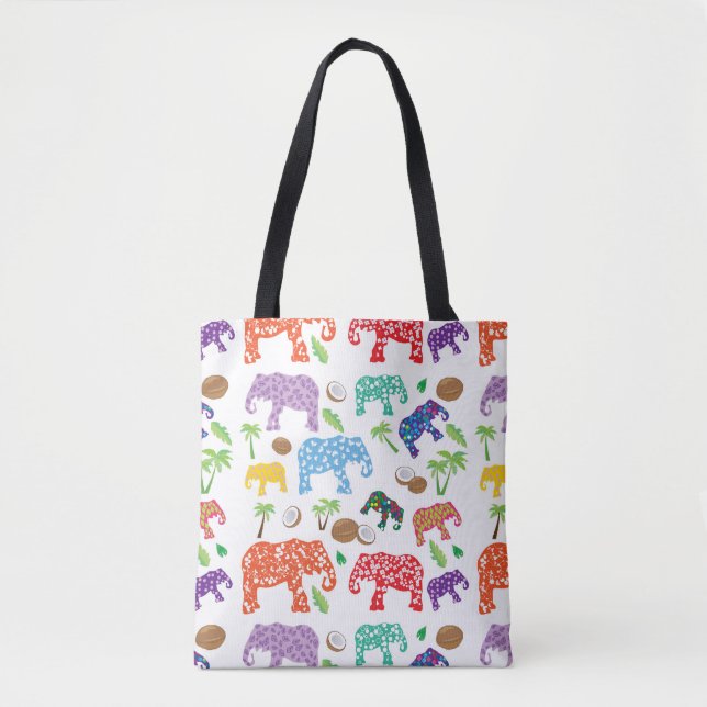 Bolso De Tela Elefantes tropicales (Anverso)