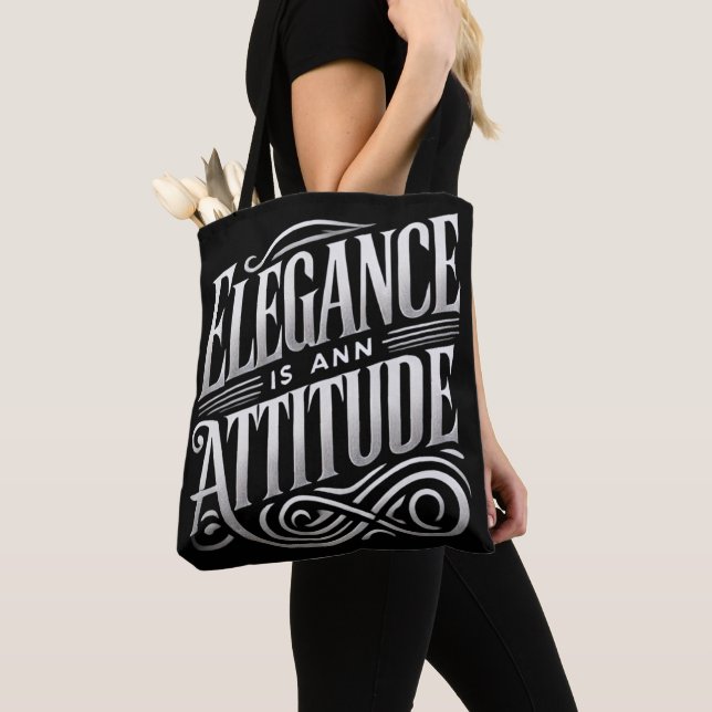 Bolso De Tela Elegance Is an Attitude – Luxe Statement Tote (Detalle)