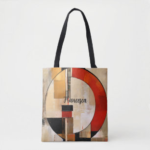 Bolso De Tela Elegancia celestial: exploración abstracta en Beig