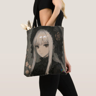 Bolso De Tela Elegancia de la Doncella de la Flor de Medianoche