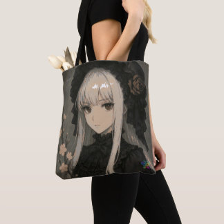 Bolso De Tela Elegancia de la Doncella de la Flor de Medianoche 