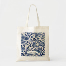 Bolso De Tela Elegancia de porcelana de personalizable: Floral a