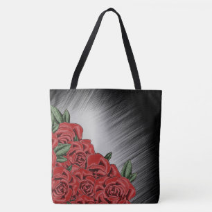 Bolso De Tela Elegancia de rosa roja
