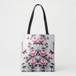 Bolso De Tela Elegancia en Flor: Armonía floral impresa