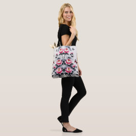 Bolso De Tela Elegancia en Flor: Armonía floral impresa