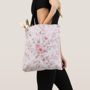 Bolso De Tela Elegancia Floral