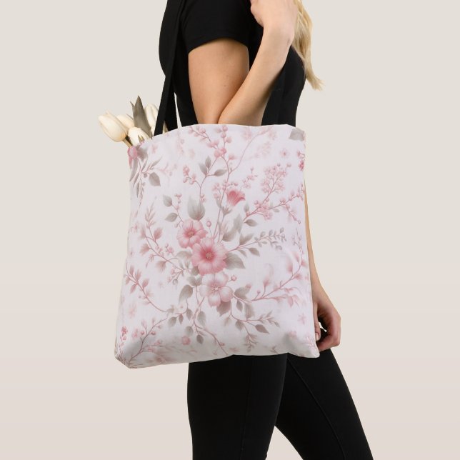 Bolso De Tela Elegancia floral (Detalle)