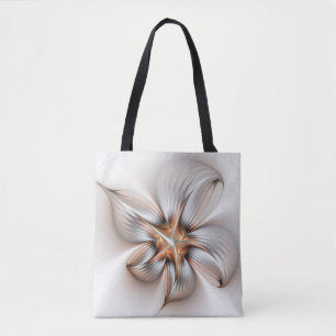Bolso De Tela Elegancia floral modernidad Resumen arte fractal