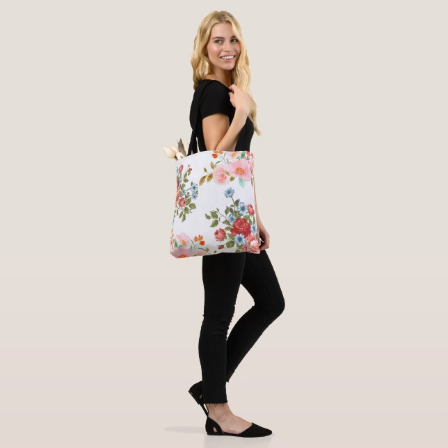 Bolso De Tela Elegancia floral vintage (Puesto)