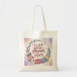 Bolso De Tela Elegant Best Mom Ever Mother's Day watercolor