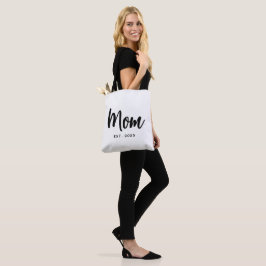 Bolso De Tela Elegant Black Script Established New Mom