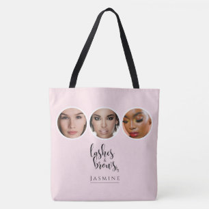 Bolso De Tela Elegant Blush Pink 3 Foto Artista de Pestañas y Ce