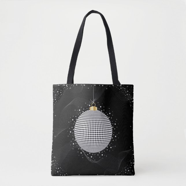 Bolso De Tela Elegant Disco Ball Christmas Ornament (Anverso)