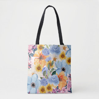 Bolso De Tela Elegant Floral Tote Bag – Zahra_Design Signature 