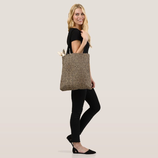 Bolso De Tela Elegant Gold Glitter Black Leopard Print (Puesto)