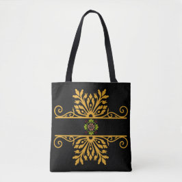 Bolso De Tela Elegant Golden Floral Ornament Baroque Style
