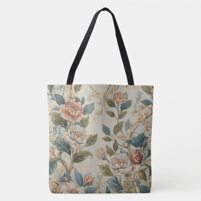 Bolso De Tela Elegant Luxury Roses Pattern (Anverso)