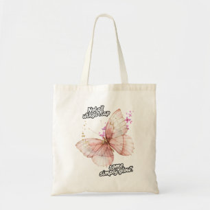 Bolso De Tela Elegant Pink Butterfly Glow Art