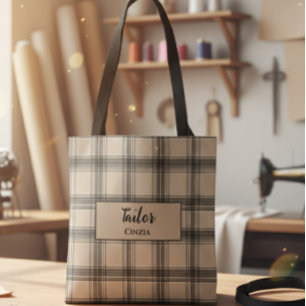 Bolso De Tela Elegant Plaid Bag – Handmade Craftsmanship