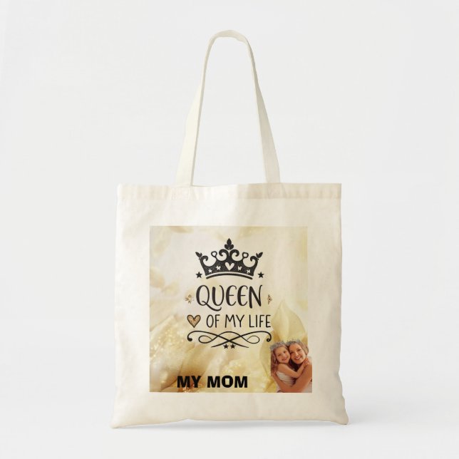 Bolso De Tela Elegant Queen of my Life-my mom  (Frente)