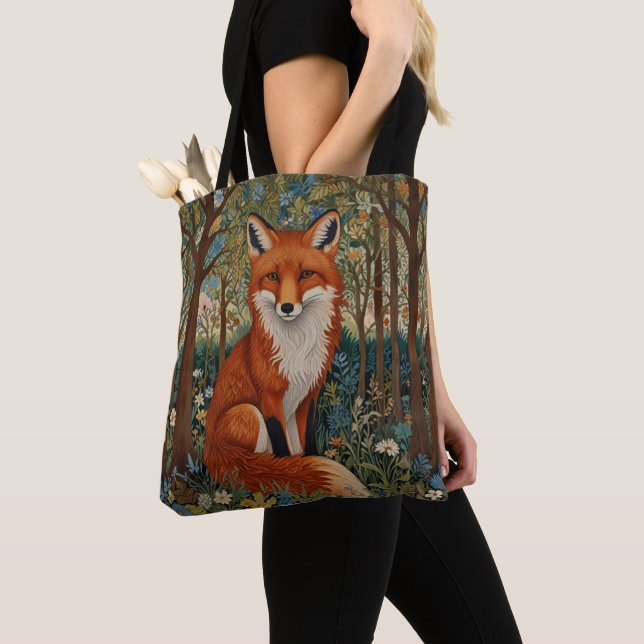 Bolso De Tela Elegant retro boho red fox woodland animal (Detalle)