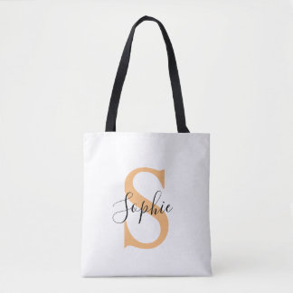 Bolso De Tela Elegant Script Custom Name Personalized Gift