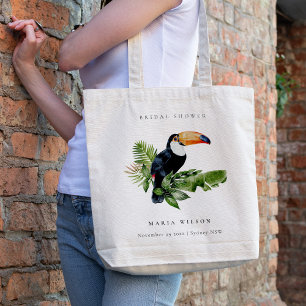 Bolso De Tela Elegant Tropical Rainforest Toucan Bridal Shower