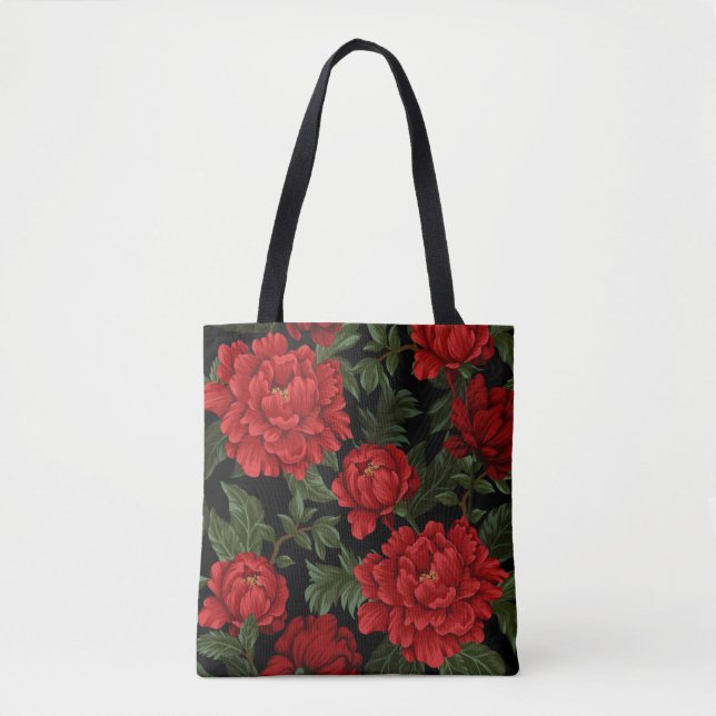 Bolso De Tela Elegant Vibrant Red Poppies in Bloom (Anverso)