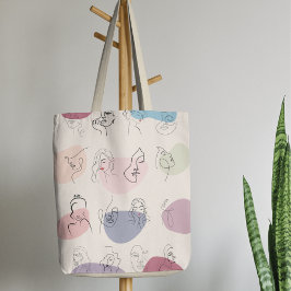 Bolso De Tela Elegante Abstract Woman Line Art Tote Bag