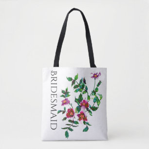 Bolso De Tela Elegante acuarela moderna flores silvestres de col
