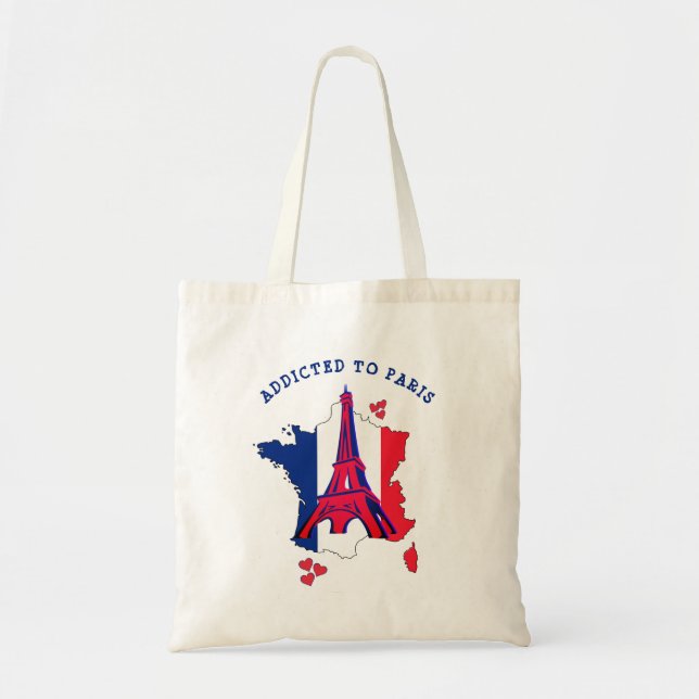 Bolso De Tela Elegante adicto a PARÍS (Frente)