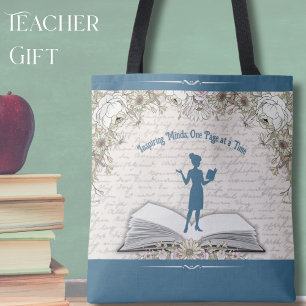 Bolso De Tela Elegante Agradecimiento al Profesor con Letra Vint