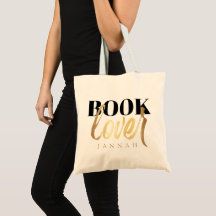 Elegante amante de los libros escritura oro