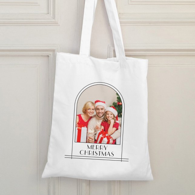 Bolso De Tela Elegante Arco Personalizado Navidades de fotografí (Subido por el creador)