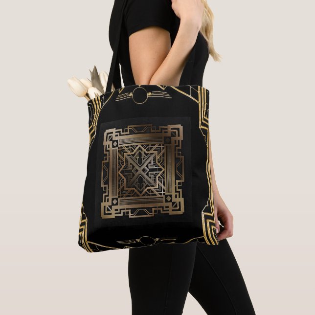 Bolso De Tela Elegante Art Deco Gatsby Boda Tote Bag (Detalle)