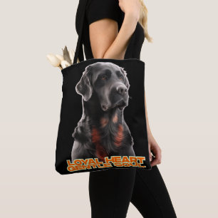 Bolso De Tela Elegante arte Mascota realista de perro negro
