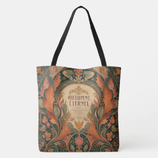 Bolso De Tela Elegante Arte Nouveau Botánico de Otoño