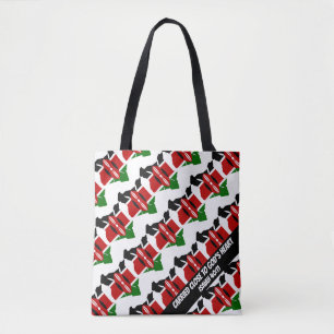 Bolso De Tela Elegante BANDERA KENIA Corazón de Dios Isaías 40