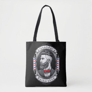 Bolso De Tela Elegante Barbershop Man Bearded Personalize