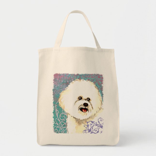 Bolso De Tela Elegante Bichon Frise (Frente)