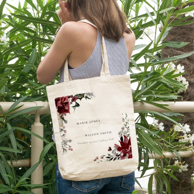 Bolso De Tela Elegante Boda de Foliage Dusky Invierno Cálido (Subido por el creador)