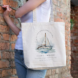 Bolso De Tela Elegante Boda de la capa marina del barco de vela<br><div class="desc">Si necesita cualquier otro producto o personalización que coincida,  por favor envíe un mensaje a través de Zazzle.</div>