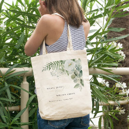 Bolso De Tela Elegante Boda del Foliage Fern Eucalyptus Greenery
