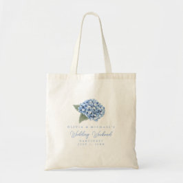 Bolso De Tela Elegante Boda floral de Hydrangea azul